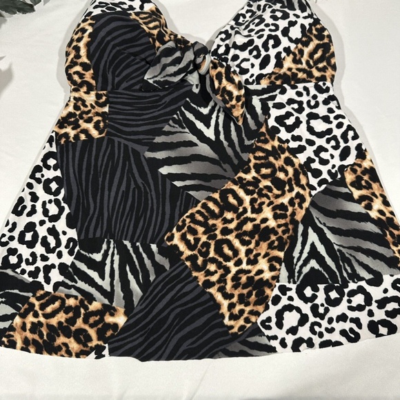NWT $110 Magicsuit [ 8 US ] Roar‎ Alison Tankini Swim Top Mix Animal Print - Picture 8 of 13